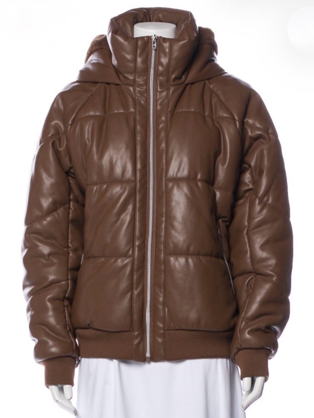 ALO Yoga Faux Leather Brown Jacket